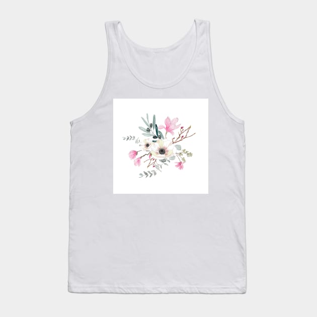 Bouquet Rosa Tank Top by AnisIllustration